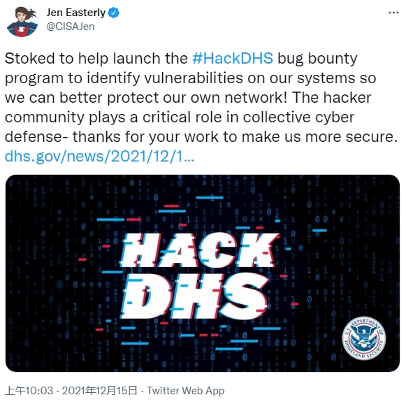 Log4j威胁加剧 美国土安全部宣布拓展Hac